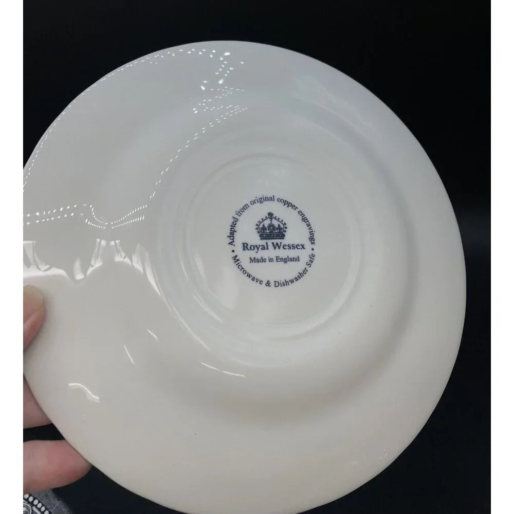2 X Royal Wessex Halloween Skeleton Goth Wedding 8” Plate Til Death Do Us Part